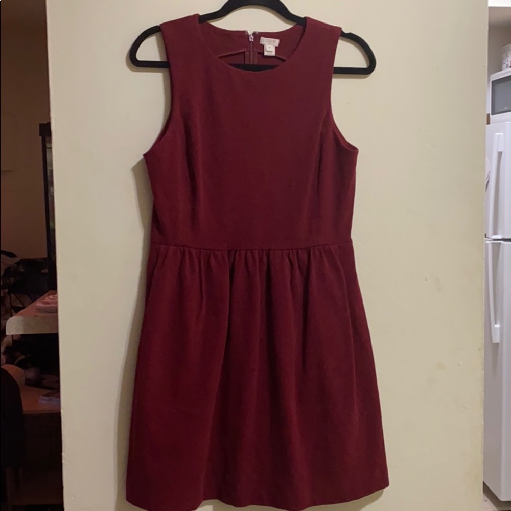 J. Crew Burgundy Dress